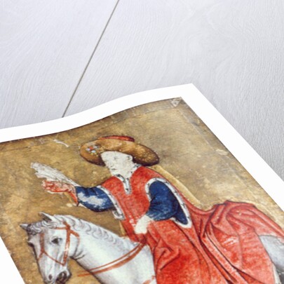 A mounted falconer by Konrad Witz