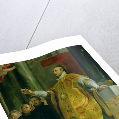 The Vision of St. Ignatius of Loyola detail of the saint, 1617-18 by Peter Paul Rubens