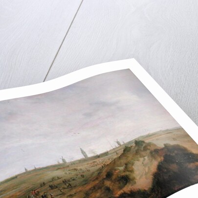 Landscape with a view of Ostend by Robert van den Hoecke