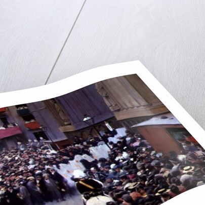 Corpus Christi procession leaving the Church of Santa Maria del Mar, 1898 by Ramon Casas i Carbo