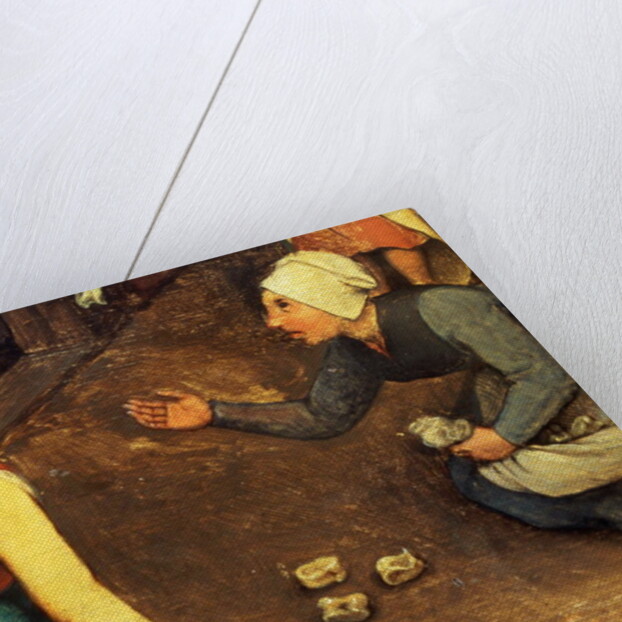 Children's Games: detail of a game throwing knuckle bones, 1560 by Pieter the Elder Bruegel