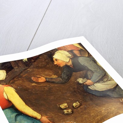 Children's Games: detail of a game throwing knuckle bones, 1560 by Pieter the Elder Bruegel