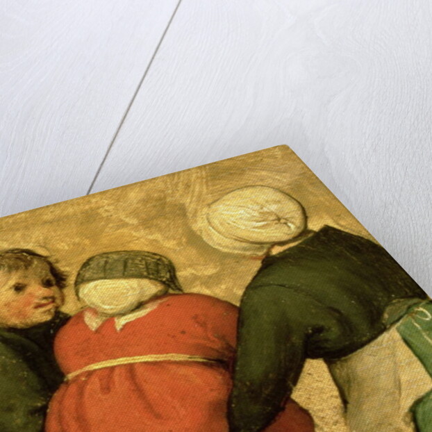 Children's Games: detail of a child carried by two others, 1560 by Pieter the Elder Bruegel