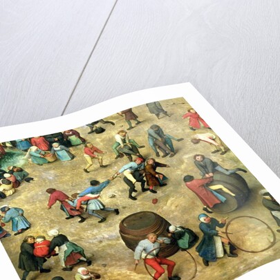 Children's Games: detail of bottom section showing various games, 1560 by Pieter the Elder Bruegel