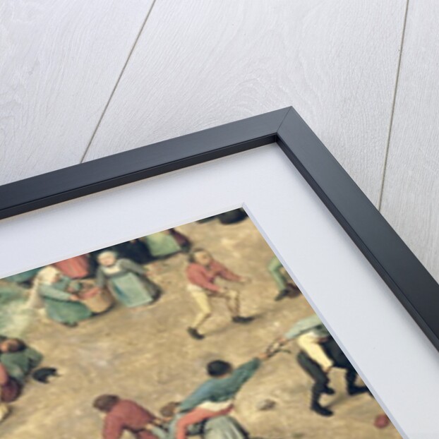 Children's Games: detail of left-hand section showing children bowling hoops, doing handstands, playing with a hobby-horse and other games, 1560 by Pieter the Elder Bruegel