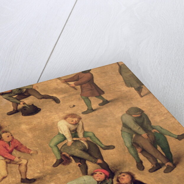 Children's Games: detail of children playing leap-frog, 1560 by Pieter the Elder Bruegel