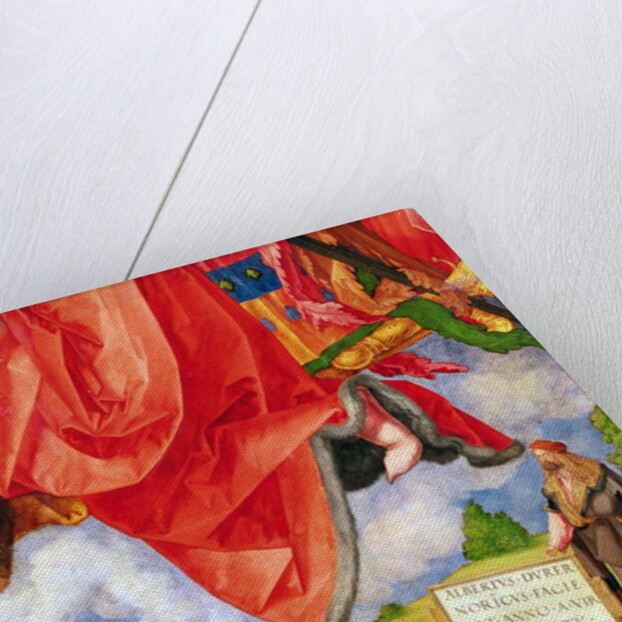 The Landauer Altarpiece, All Saints Day, detail showing self portrait, 1511 by Albrecht Dürer or Duerer