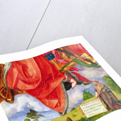 The Landauer Altarpiece, All Saints Day, detail showing self portrait, 1511 by Albrecht Dürer or Duerer