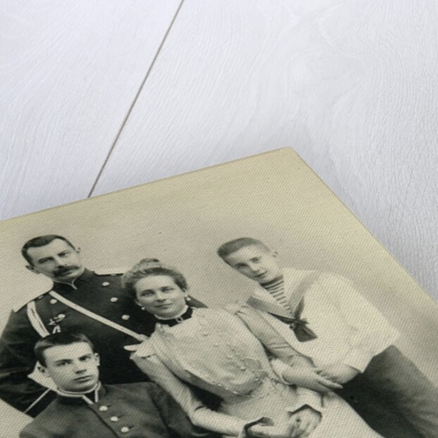 Family portrait of Princess Zenaida Yusupova, Count Felix Sumarokov-Elston and sons Nikolai and Felix by Russian Photographer