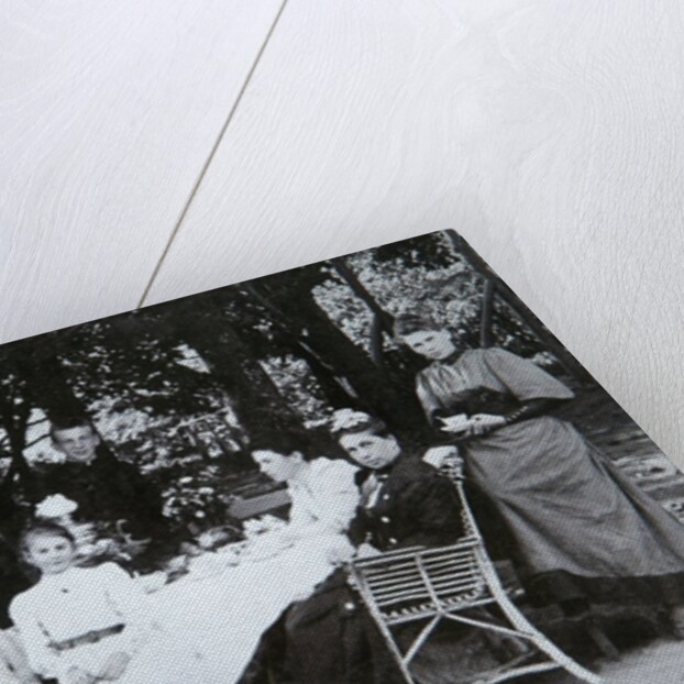 Family portrait of the author Leo N. Tolstoy by Russian Photographer