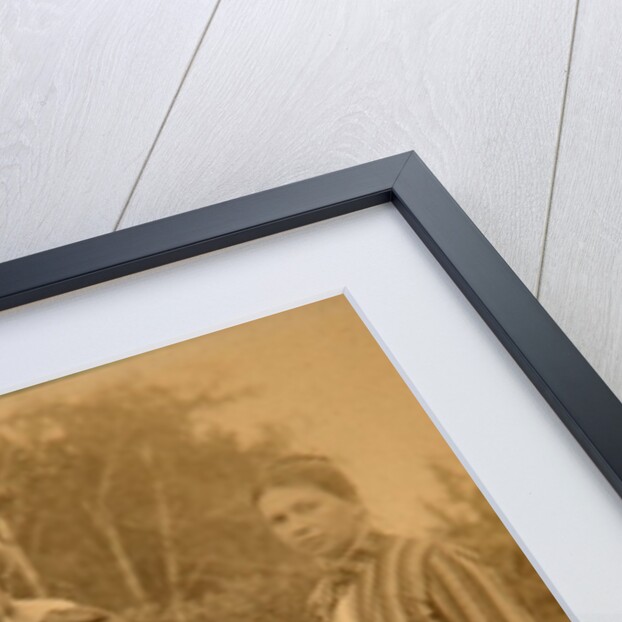 The author Leo Tolstoy with his family in Yasnaya Polyana by Count Semyon Semyonovich Abamelek-Lazarev