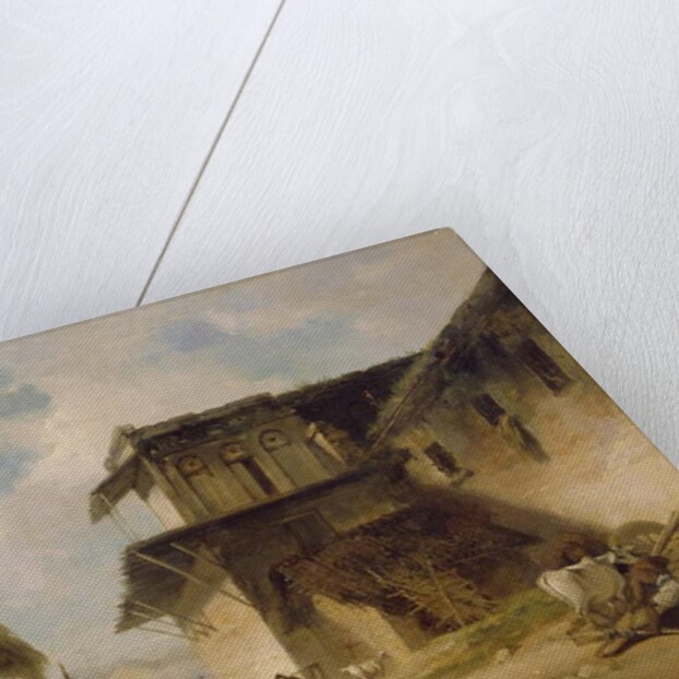 Bengal Village Scene, 1819-1821 by George Chinnery