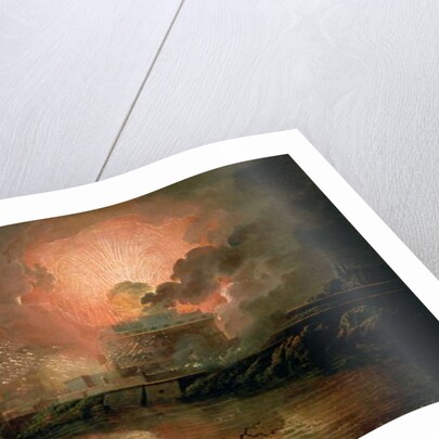 Firework Display at the Castel Sant Angelo, 1774-1778 by Joseph Wright of Derby