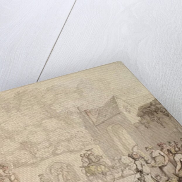 A Coach Preparing to Leave Canterbury Gate, Christ Church, Oxford, c.1810-15 by Thomas Rowlandson