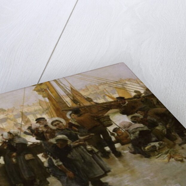 Departure of the Fishing Fleet, Boulogne, 1891 by Albert Chevallier Tayler