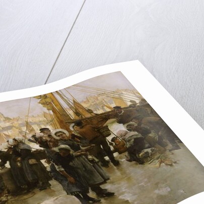 Departure of the Fishing Fleet, Boulogne, 1891 by Albert Chevallier Tayler