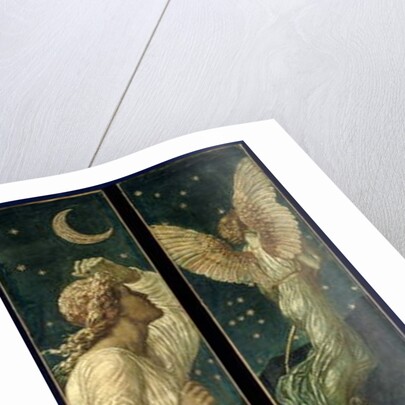 Cupid and Psyche - Palace Green Murals - Cupid Flying away from Psyche, 1881 by Edward Coley Burne-Jones