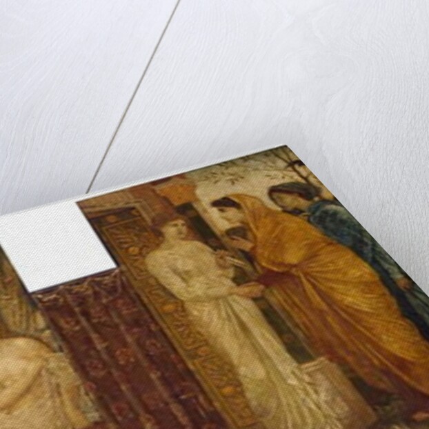 Cupid and Psyche - Palace Green Murals - Psyche's Sisters visit her at Cupid's House, 1881 by Edward Coley Burne-Jones