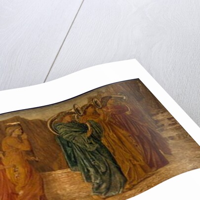 Cupid and Psyche - Palace Green Murals - The King and other Mourners abandon Psyche to the Monster, 1881 by Edward Coley Burne-Jones