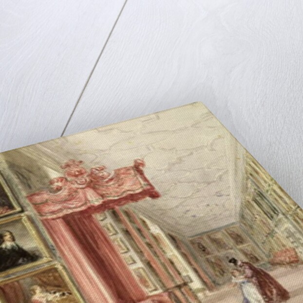 Interior of the Long Gallery, Hardwick Hall, Derbyshire, 1838 by David Cox