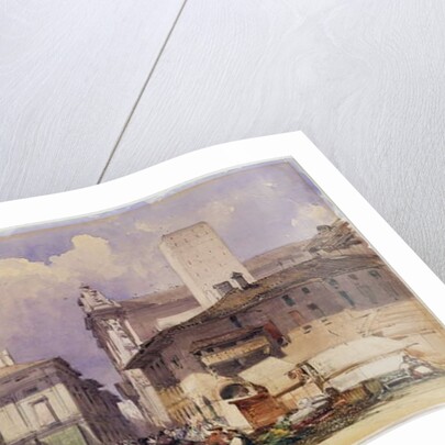 Via dell'Independenza with the Palazzo Comunale, Bologna, 1892 by William Callow