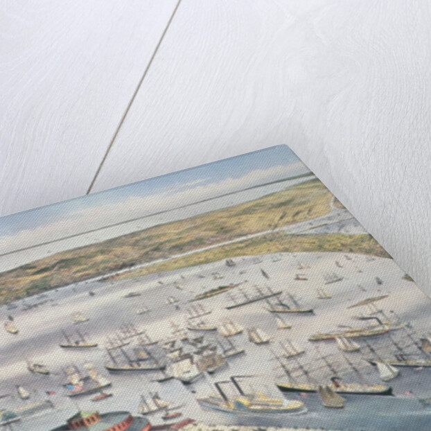 Port of New York, Looking South, c.1880 by N. and Ives J.M. (1824-95) Currier