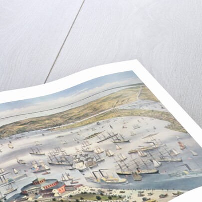 Port of New York, Looking South, c.1880 by N. and Ives J.M. (1824-95) Currier