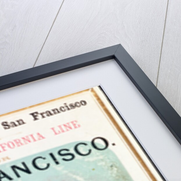 Poster advertising the 'Hornet' clipper ship from New York to San Francisco by American School