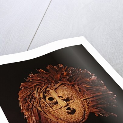 A Seneca mask used in winter rites by American School