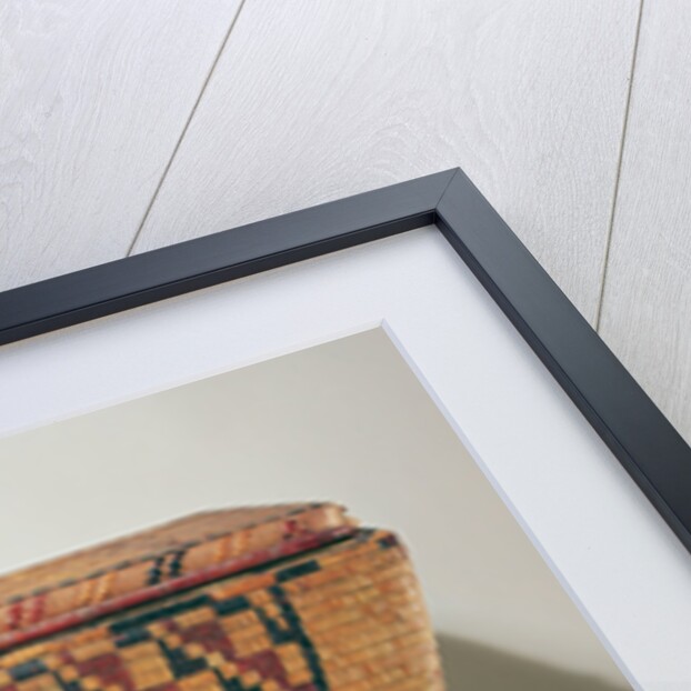 Eastern Woodlands geometric basket by American School