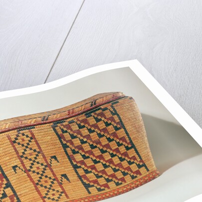 Eastern Woodlands geometric basket by American School