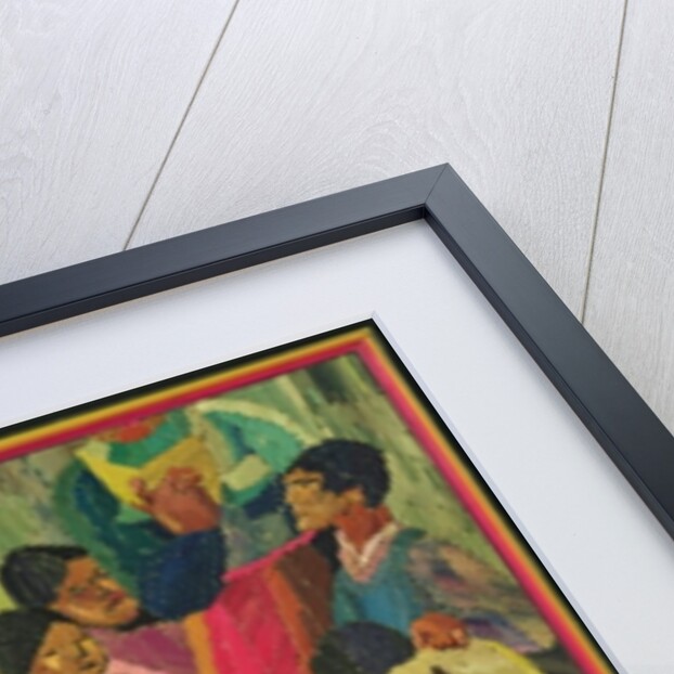 Mexican village scene by Mexican School