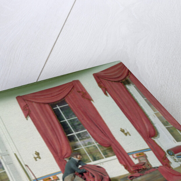 Dolley Madison removes paintings from the White house, 1814 by American School