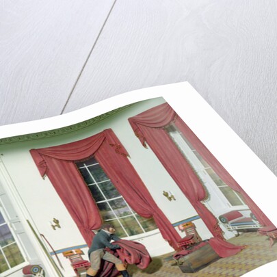 Dolley Madison removes paintings from the White house, 1814 by American School