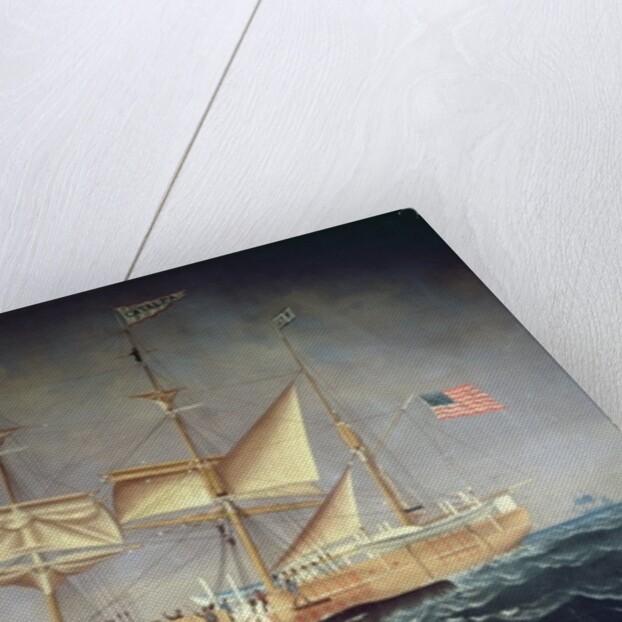 The 'Catalpa' with whale by American School