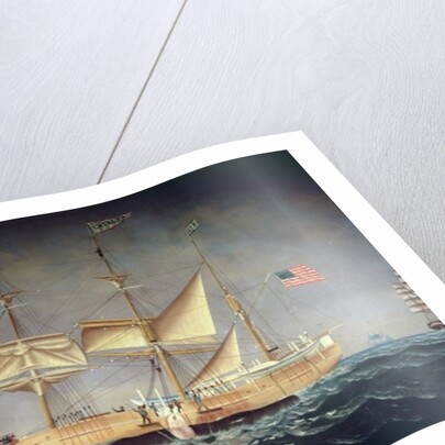 The 'Catalpa' with whale by American School