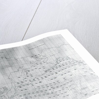 Whale Chart of the North Pacific, 1851 by American School