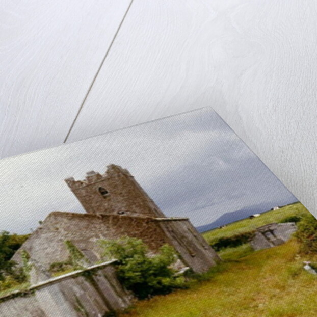Medieval church and churchyard by Anonymous