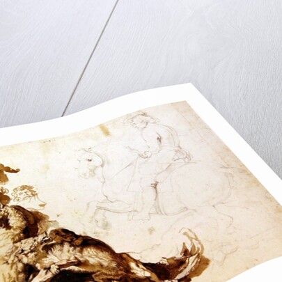 Sketch for a Wolf Hunt by Peter Paul Rubens