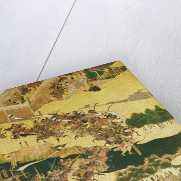 The Battle of Hogen from a screen, Momayama Period by School Japanese