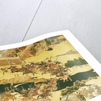 The Battle of Hogen from a screen, Momayama Period by School Japanese