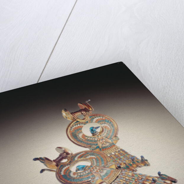 Earrings with hybrid birds with wings of falcons and heads of ducks by Egyptian 18th Dynasty