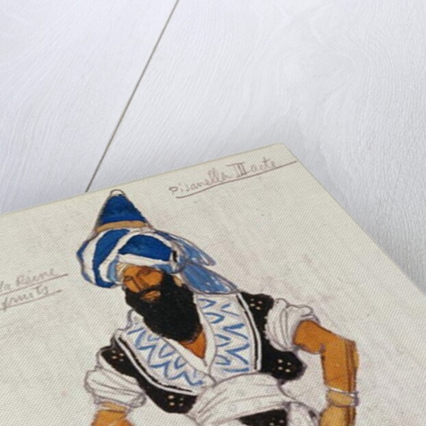 Queen's servant costume design for 'Pisanella', 1913 by Leon Bakst