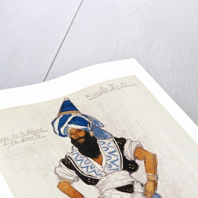 Queen's servant costume design for 'Pisanella', 1913 by Leon Bakst