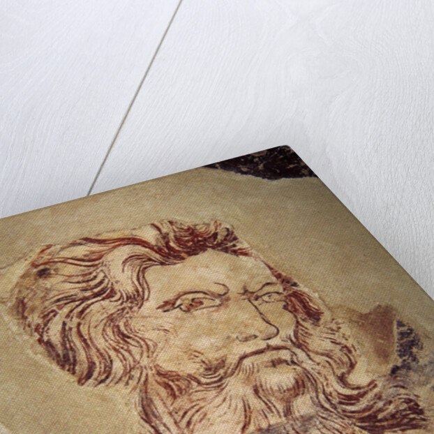 Detail of St Onuphrius and scene from his life by Master of the Fogg Pieta