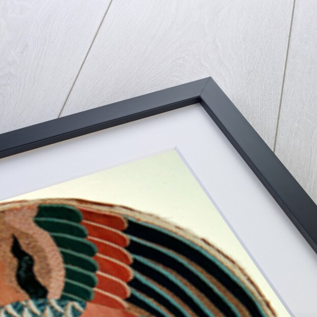 Roundel with feng-huang and tree peony by School Chinese