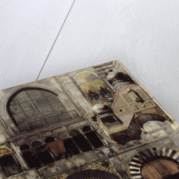 Circassian Cavalry Awaiting their Commanding Officer at the Door of a Byzantine Monument, Memory of the Orient, 1880 by Alberto Pasini