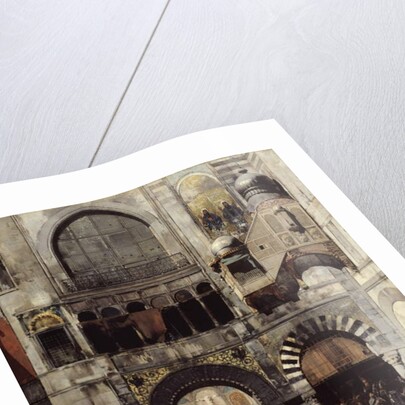 Circassian Cavalry Awaiting their Commanding Officer at the Door of a Byzantine Monument, Memory of the Orient, 1880 by Alberto Pasini