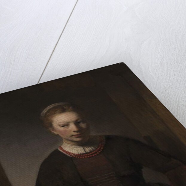 Young Woman at an Open Half-Door, 1645 by Rembrandt Harmensz. van Rijn