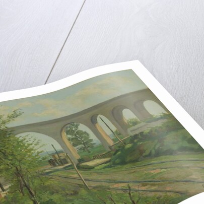 The Arcueil Aqueduct at Sceaux Railroad Crossing, 1874 by Jean Baptiste Armand Guillaumin